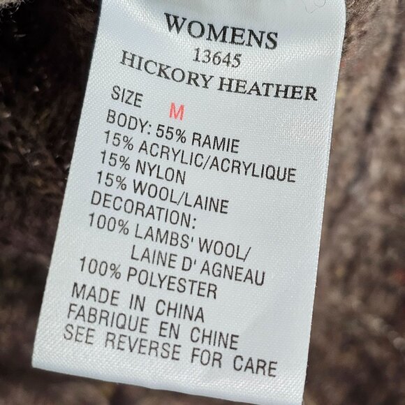 Woolrich Hickory Heather Vest Women's‎ M Brown Wool Blend Full Zip Ribbed - Picture 8 of 11